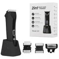 Body Trimmer for Men, 2-in-1 Electric Shaver for Pubic Hair, Chest, Legs, IPX6 Waterproof Wet/Dry Men¡¯s Ball Shaver