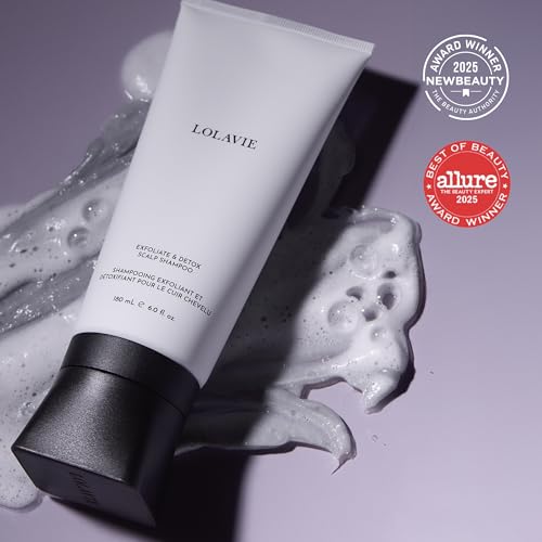 LolaVie Exfoliate & Detox Scalp Shampoo - 6 oz | Activated Charcoal & AHAs