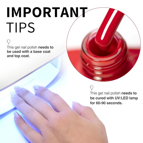 CANNI Maroon Red Gel Nail Polish 9ml High Gloss UV LED Soak Off