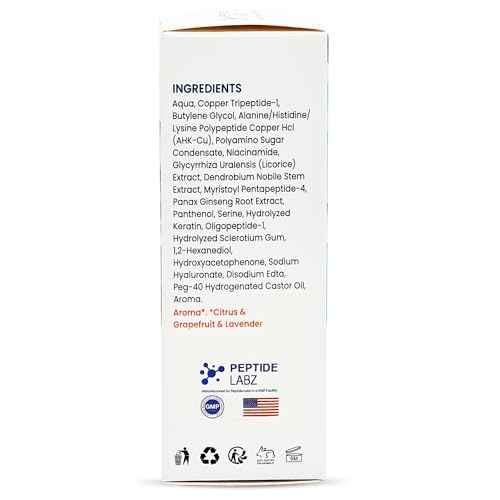 Copper Peptide Hair Serum ? Natural Citrus Scent - Dual Copper Peptides - Licorice Root Extract 1fl oz