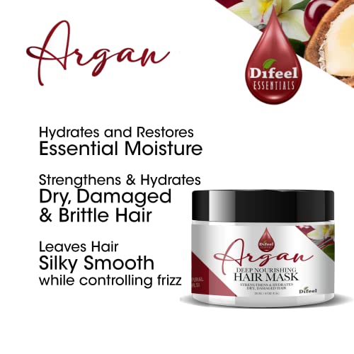 Difeel Essentials Argan Hair Mask - Deep Conditioning 8 oz.