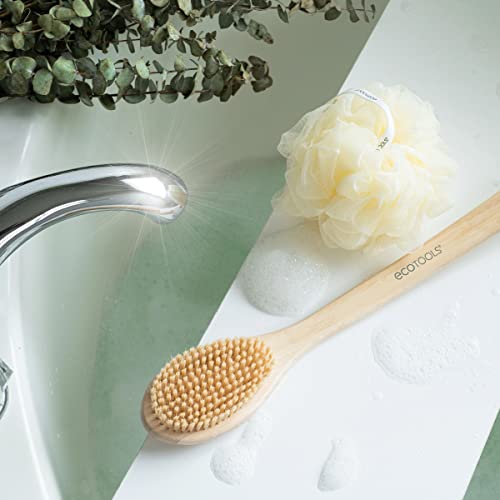 EcoTools Bath Brush with Long Handle | Exfoliating Shower Brush