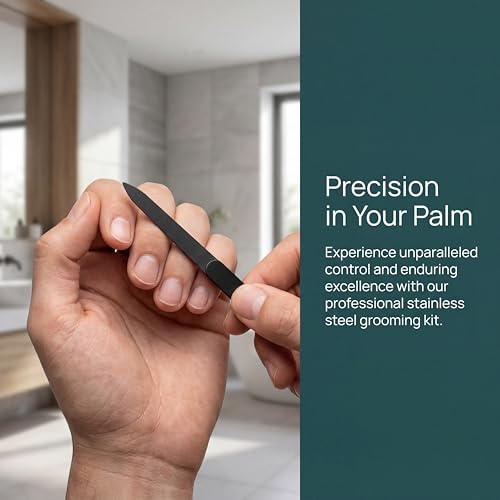 16-Piece Professional Manicure Pedicure Kit - Stainless Steel Grooming Set