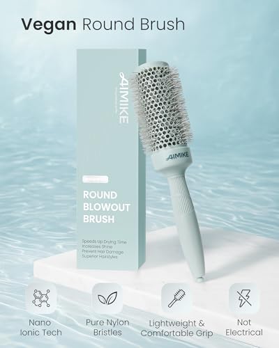 AIMIKE NaturaVol 1.7" Round Brush for Blow Dry & Volume