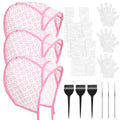 Lusofie Hair Highlighting Kit - 15 Piece Salon Dye Set with Caps & Hooks