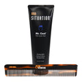 Men's Wet Look Hair Gel & Fine-Wide Tooth Styling Comb Set - Strong Hold, Shine & Precision Grooming