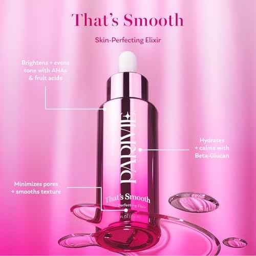Parivie That¡¯s Smooth Skin-Perfecting Elixir ? Lightweight Brightening Essence with AHA Fruit Acids, Beta Glucan & Arginine ? Visibly Brightens and Smooths Skin Tone ? 1.7 fl oz