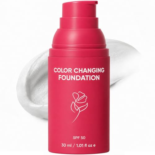 Korean Color Changing Foundation for Mature Skin, SPF 50, 30ML