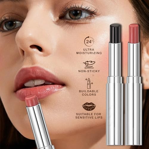 Honey Noir Lipstick Set - 2PCS Moisturizing Lip Balm for All Skin Tones