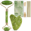 Jade Roller & Gua Sha Set - Facial Massage Tools for Face Sculpting
