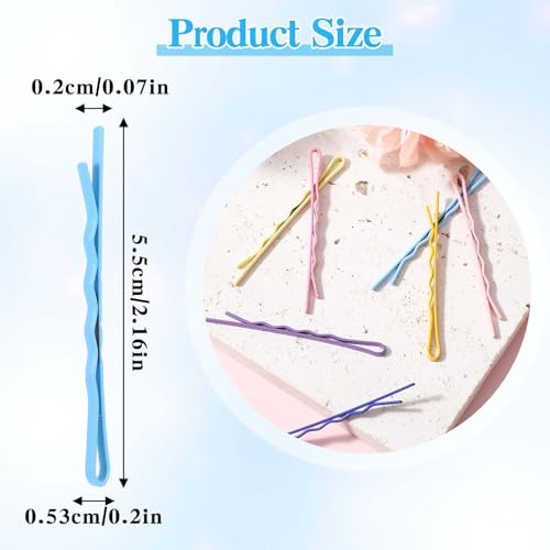 50 Colorful Bobby Pins - 2.2 Inch Metal Hair Clips for All Styles