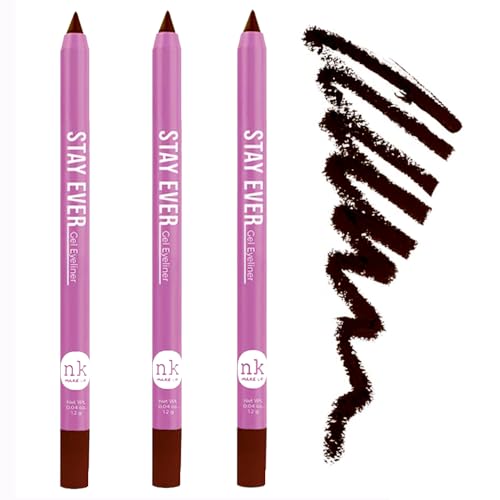 3 Pack of Stay Ever Long Lasting Matte Gel Eye Liner Pencil in the shade BROWN