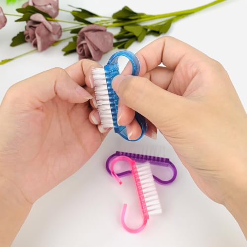 24 Pack Handle Grip Nail Brushes for Fingernails & Toes