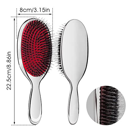 Sibba Anti-Static Paddle Hair Brush with Boar Bristles