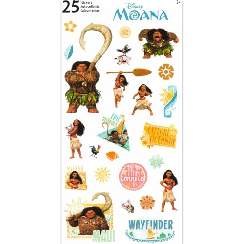Moana Temporary Tattoos for Kids - 75 Pack Party Favors Bundle