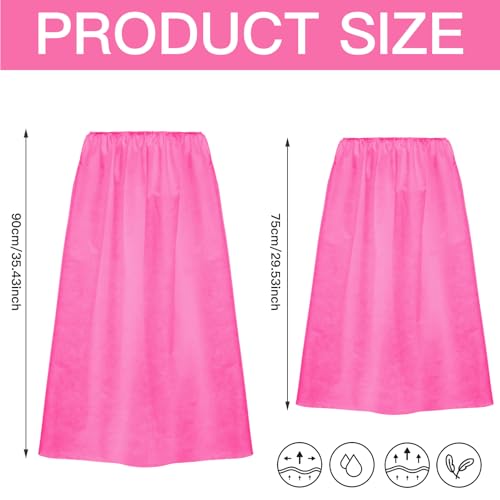 16 Pack Disposable Spa Towel Wraps for Women, Adjustable Non-Woven Bath Robes