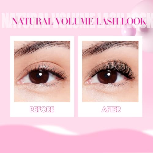 FADLASH Lash Extension Kit 40D Lash Clusters C Curl Lash Cluster Kit DIY Eyelash Extension Kit with Lash Bond and Seal Lash Tweezer 3D Fluffy Cluster Lashes (Kit, 40D-0.07C-Mix8-20)