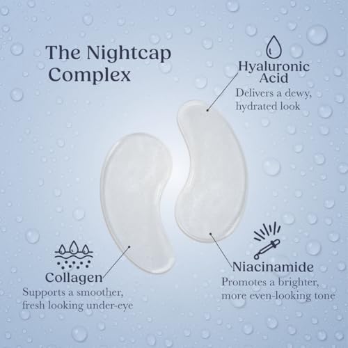 Nightcap Under Eye Patches ? Cooling Hydrogel Eye Masks for Puffy Eyes, Dark Circles & Tired Skin ? Collagen, Hyaluronic Acid, Niacinimide? 24 Pair Set