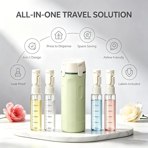 4-in-1 Press Dispenser Travel Bottles 30ML Leak Proof