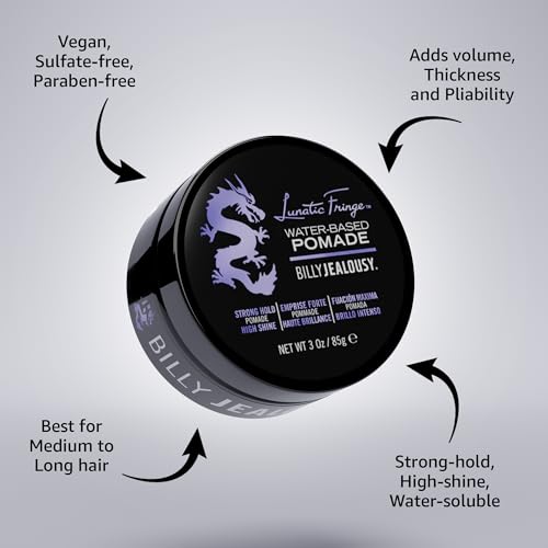 Billy Jealousy Lunatic Fringe Pomade for Men, 3 oz