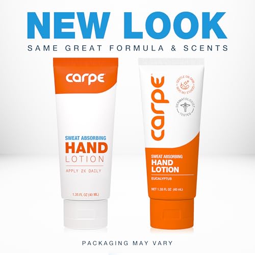 Carpe Sweat Absorbing Hand Lotion - Antiperspirant Cream, Eucalyptus