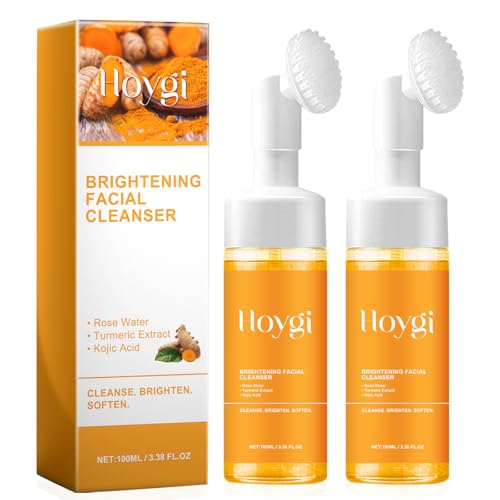 2PCS Turmeric Facial Cleanser, Foaming Face Wash for All Skin Deep Cleaning