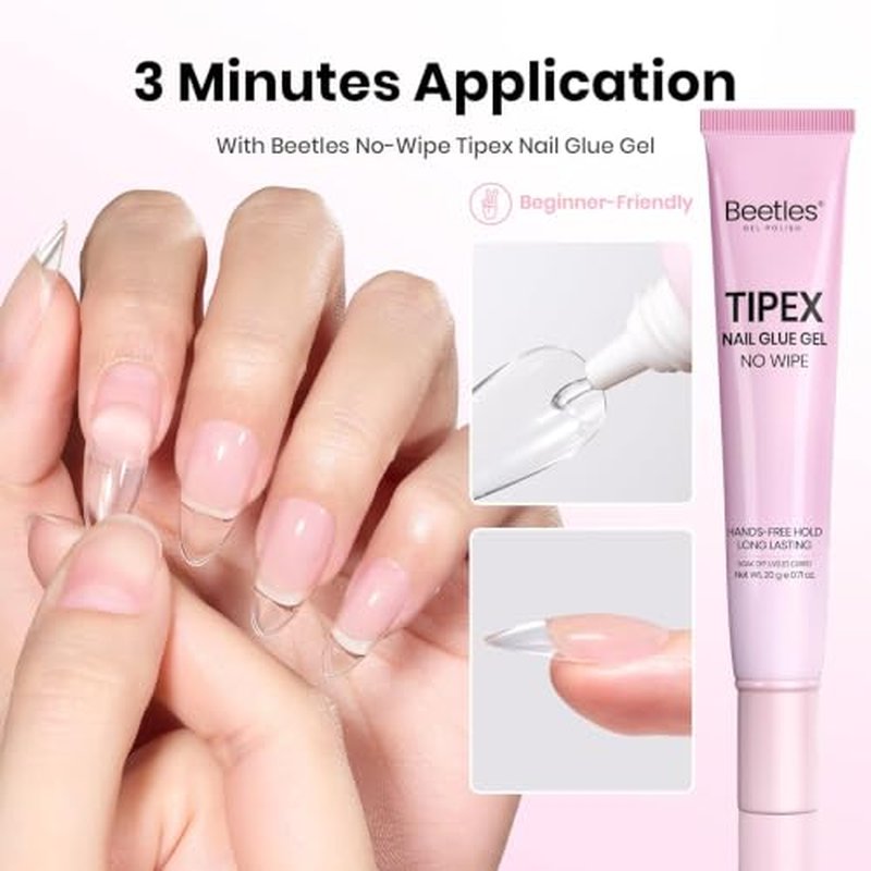 Beetles Nail Glue Gel 20g No-Wipe for Nail Tips