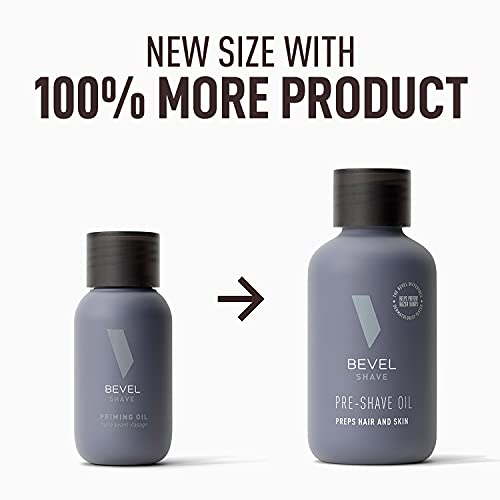Bevel Pre Shave Oil for Men with Castor Oil,Olive-Oil and Tea Tree-Oil,Helps Soften Hair and Protect Skin from Irritation-and Razor Burn,2 Fl Oz,(Pack of 2)