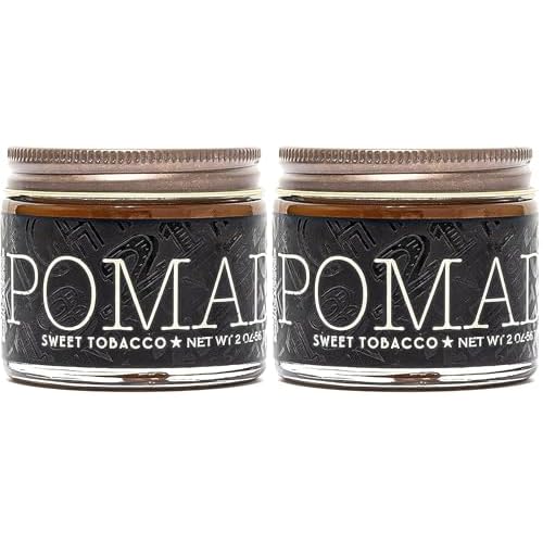 18.21 Man Made Hair Styling Product,2oz. Original Sweet Tobacco Scent in Pomade with High Shine Finish,(Pack of 2)