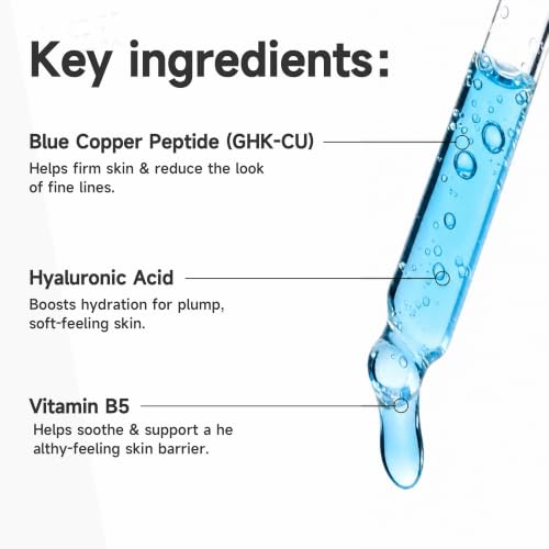 Blue Copper Peptide Serum 4% GHK-CU with Hyaluronic Acid & B5 - 30ml