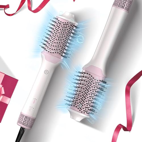 2-in-1 Blow Dryer Brush & Straightener with Ionic Ceramic