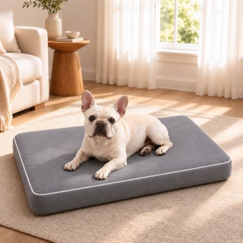 Orthopedic Dog Mat with 28D Memory Foam & Waterproof Lining