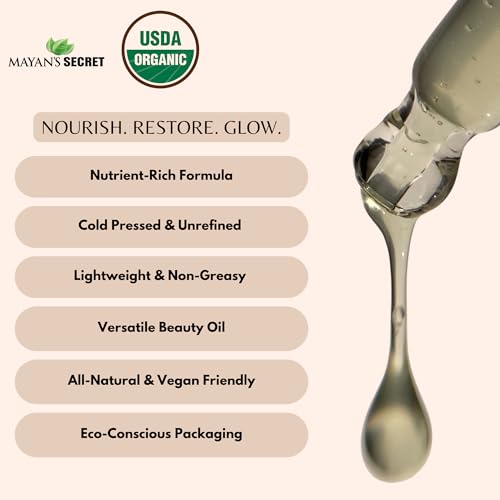 Mayan¡¯s Secret Virgin Organic Baobab Oil Cold Pressed Unrefined for Skin Hair and Massage 4 fl oz