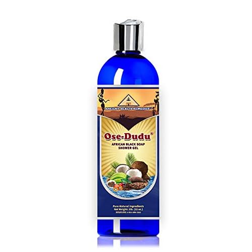 Organic, Anti-Bacterial OSE DUDU LIQUID BLACK SOAP GEL 2 LB (32 oz) Acne Eczema Dry Skin Psoriasis Scar Removal Face and Body Wash Skin Care (GHANA)