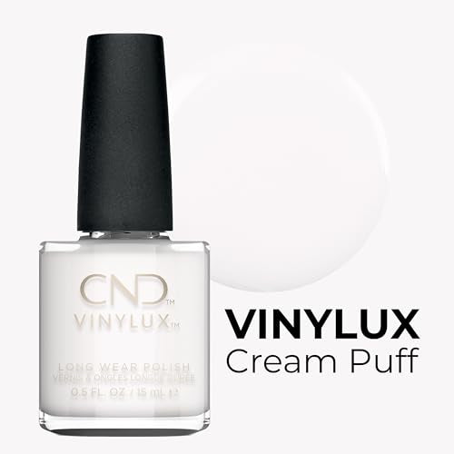 CND Vinylux Longwear White Nail Polish, Gel-like Shine & Chip Resistant Color, Cream Puff, 0.5 fl. oz