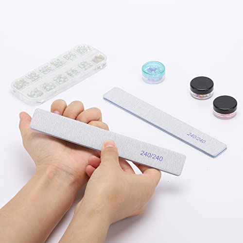 25 Count 240/240 Grit Nail Files for Natural Nails