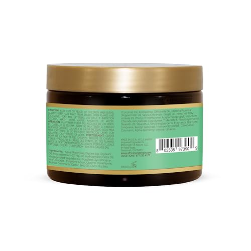 African Pride Feel It Formula Strengthening Leave-In Cream | Leave-In Conditioner & Hair Mask with Peppermint, Rosemary & Sage | Nourishes, Promotes Hair Growth, Frizz Control | 12 oz