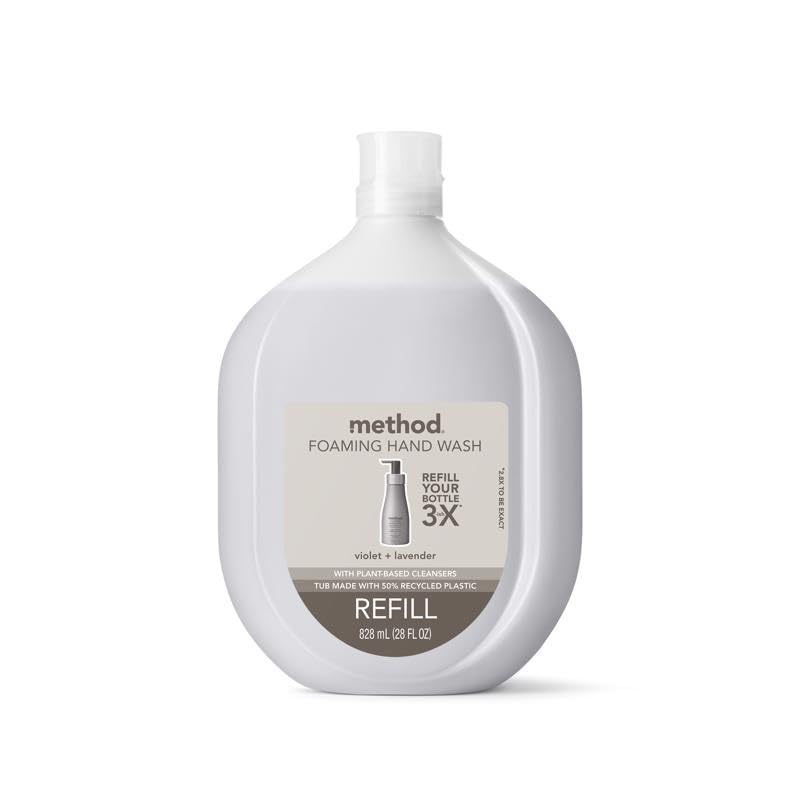 Method Foaming Hand Soap Refill, Violet + Lavender, Biodegradable Formula, 28 Fl Oz (Pack of 1)