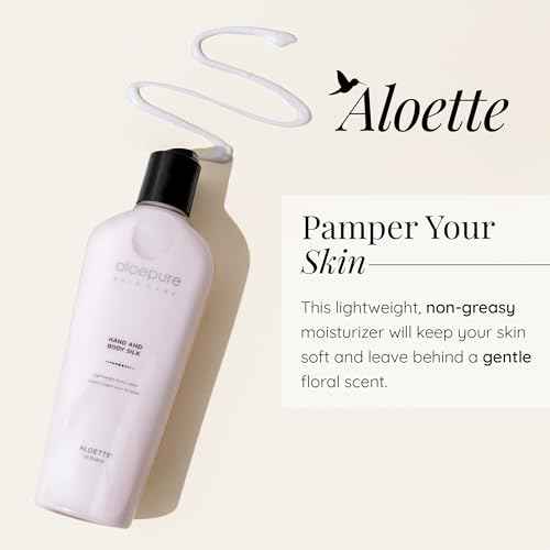Aloette Hand & Body Silk Lotion - Lightweight & Gentle Moisturizer Body Lotion for Women & Men - Floral Scent Hydrating Skin Care with Aloe Vera Extract for Soft & Smooth Skin - 8 Fl Oz