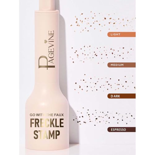 Upgrade Faux Freckle Stamp Pen?Liquid Freckle Marker with Multi-Prong Soft Tip, Air Cushion Applicator for Natural Sun-Kissed Look, Long-Lasting Freckle Makeup Tool(1#LIGHT+2#MEDIUM)