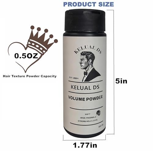 KELUAL DS Hair Texture Powder for Men - 1 Pack, Volumizing, Strong Hold, Non-Greasy Finish