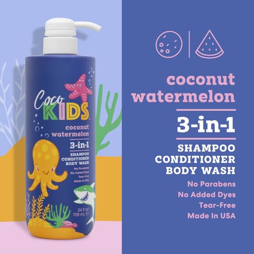Cocomagic Watermelon 3-in-1 Shampoo Conditioner Body Wash 24oz