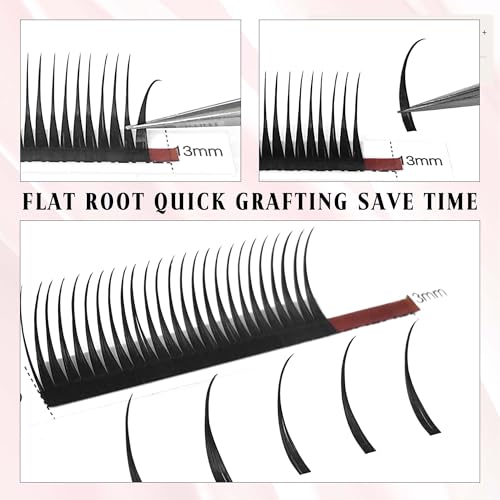 Wet Lashes Eyelash Extension Premade Manga Lashes Anime Chunk Cosplay Lashes C/D Curl Thick Wet Spikes Lash Extensions Wispy Comic Lash Clusters DIY Anime Lash Extensions (black, 0.07-C-Mix8-15mm)