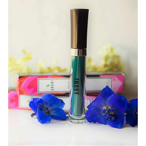 Aromi Dark Green Matte Liquid Lipstick | Long-Lasting, Forest Lip Color, Vegan Makeup, Cruelty-free, Unique Lipstick Shade, Handmade (Emerald Green)