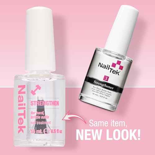 Nail Tek Nail Strengthener Formula 3 ? Strengthening Nail-Polish Treatment for Hard, Dry, Brittle Nails, 0.5 fl oz