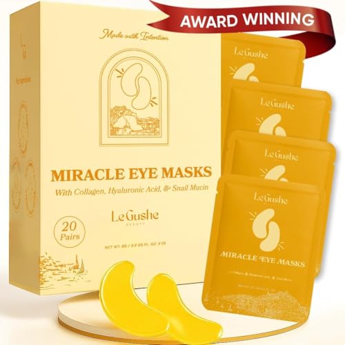 Gold Under Eye Patches for Puffy Eyes & Dark Circles (20 Pairs)