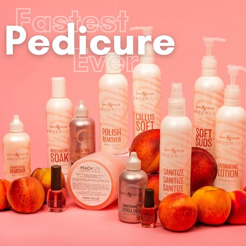 Tammy Taylor Natural Sugar Scrub for Body, Hands, Elbows, Knees, Heels and Feet, Peach Spa Essential Oil Exfoliating Body Scrub for Women and Men, Moisturizing Bath Scrub for Skin Care and Body Care