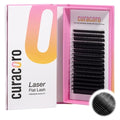 Curacoro Flat Lash Extensions 13mm D Curl 0.15 - Professional Laser-Enhanced