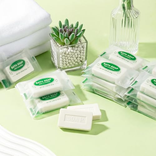 Mini Travel Size Bar Soap Bulk - Pack of 100,Individually Wrapped 0.88 oz/25 grams Small Hotel Guest Soap Bars for Vacation Rentals,Church,Homeless,Charity,Bathroom