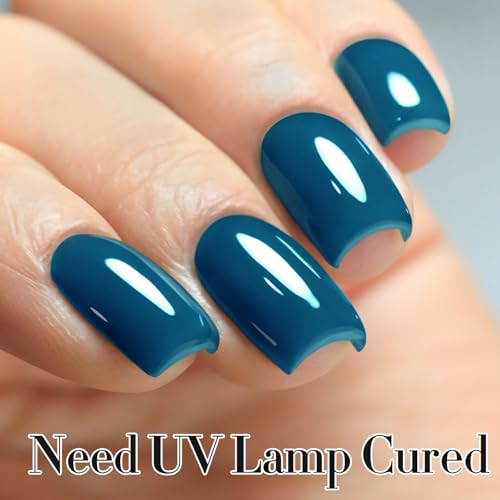 Double Rhythm Lake Blue Gel Polish 15ml – Same Color Same Bottle, Soak-Off DIY Manicure